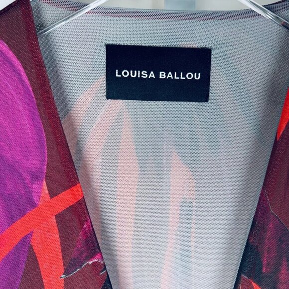 Louisa Ballou Helios Dress Size Large Resortwear Red Coverup Swim Party - Picture 6 of 9
